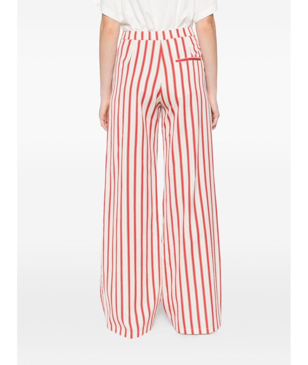 FORTE FORTE Красные хлопковые прямые брюки, фото 5