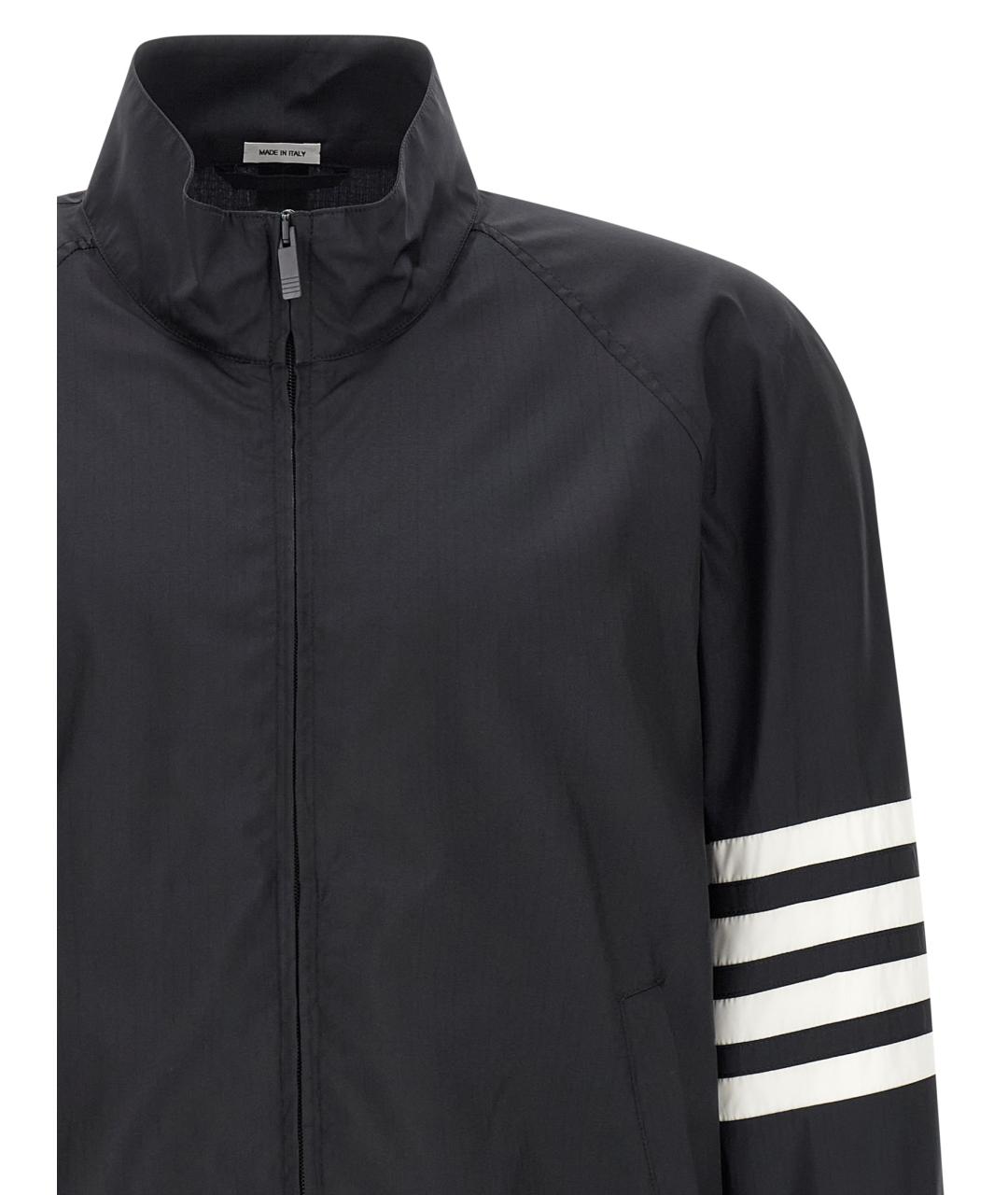 THOM BROWNE Темно-синяя полиамидовая куртка, фото 3