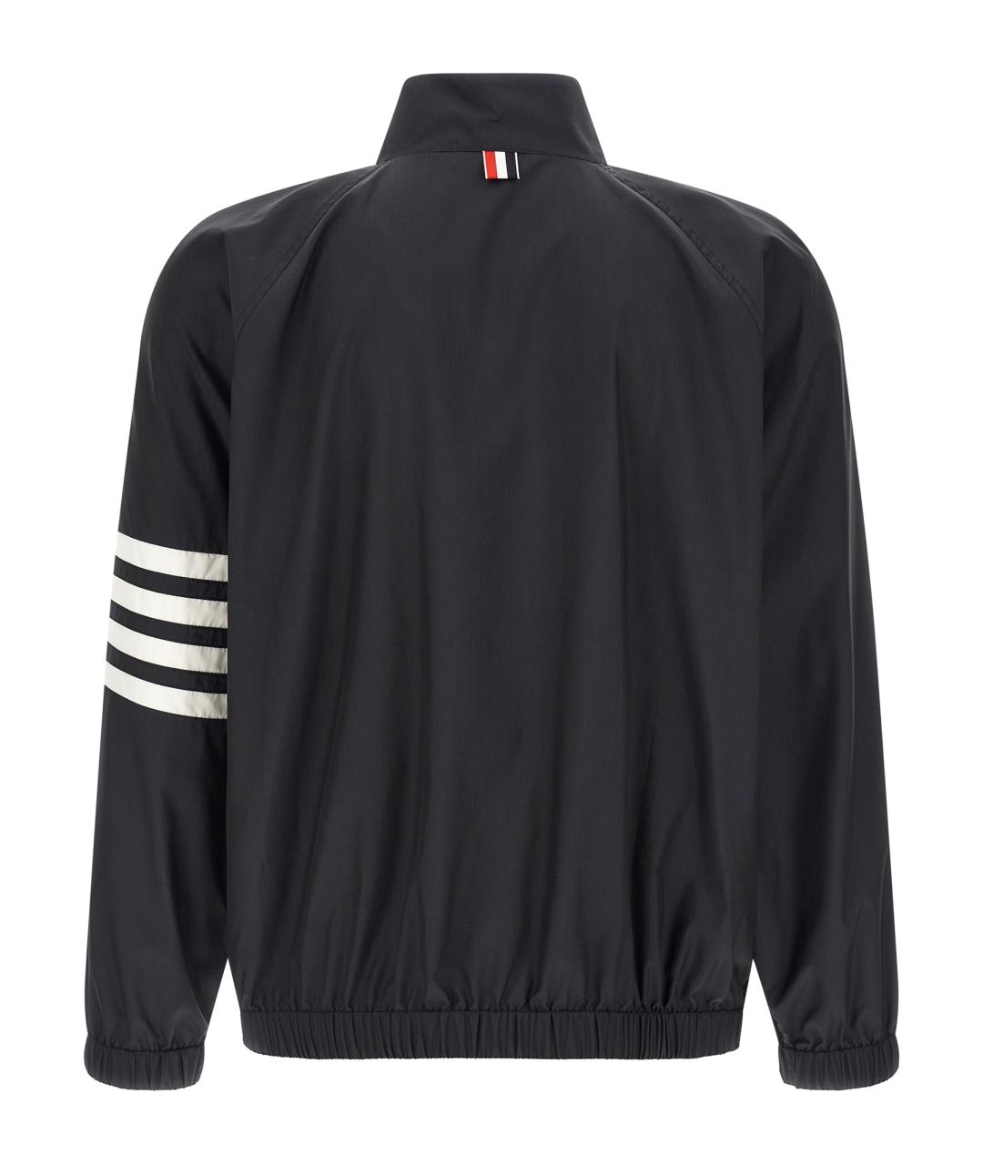 THOM BROWNE Темно-синяя полиамидовая куртка, фото 2