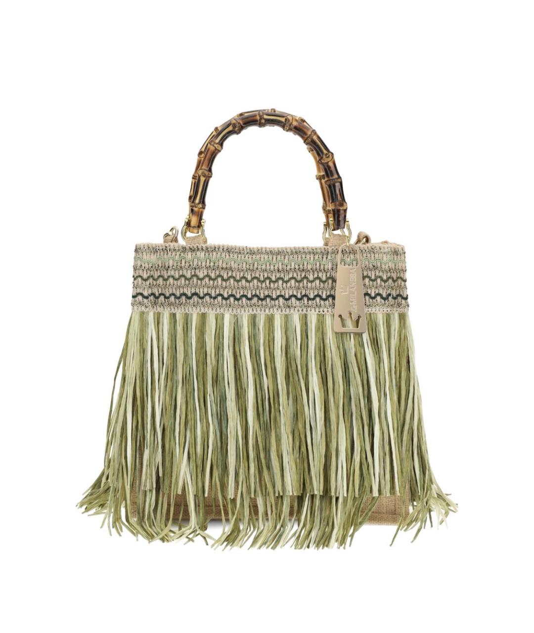 LA MILANESA Зеленая сумка тоут, фото 2