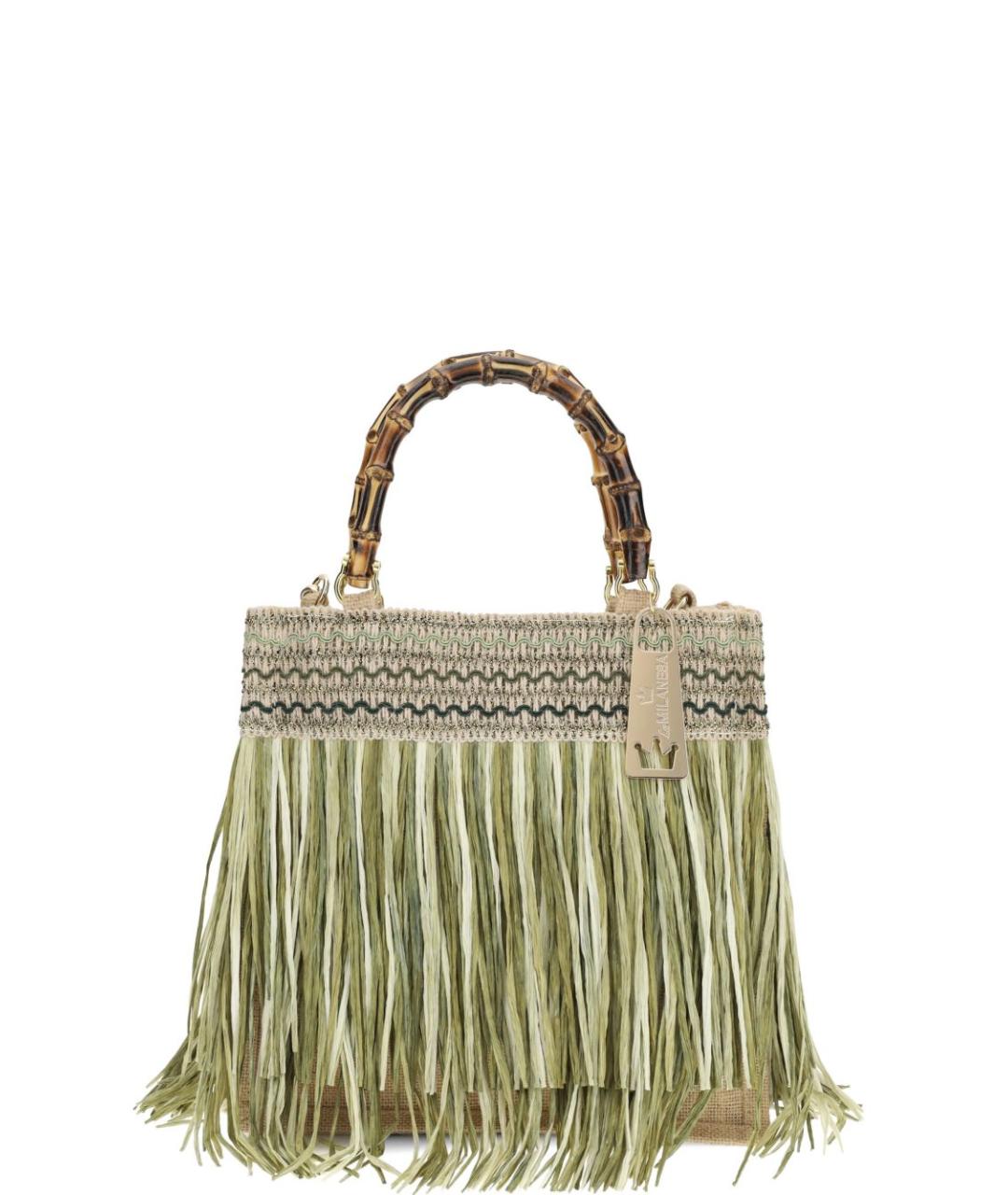 LA MILANESA Зеленая сумка тоут, фото 1