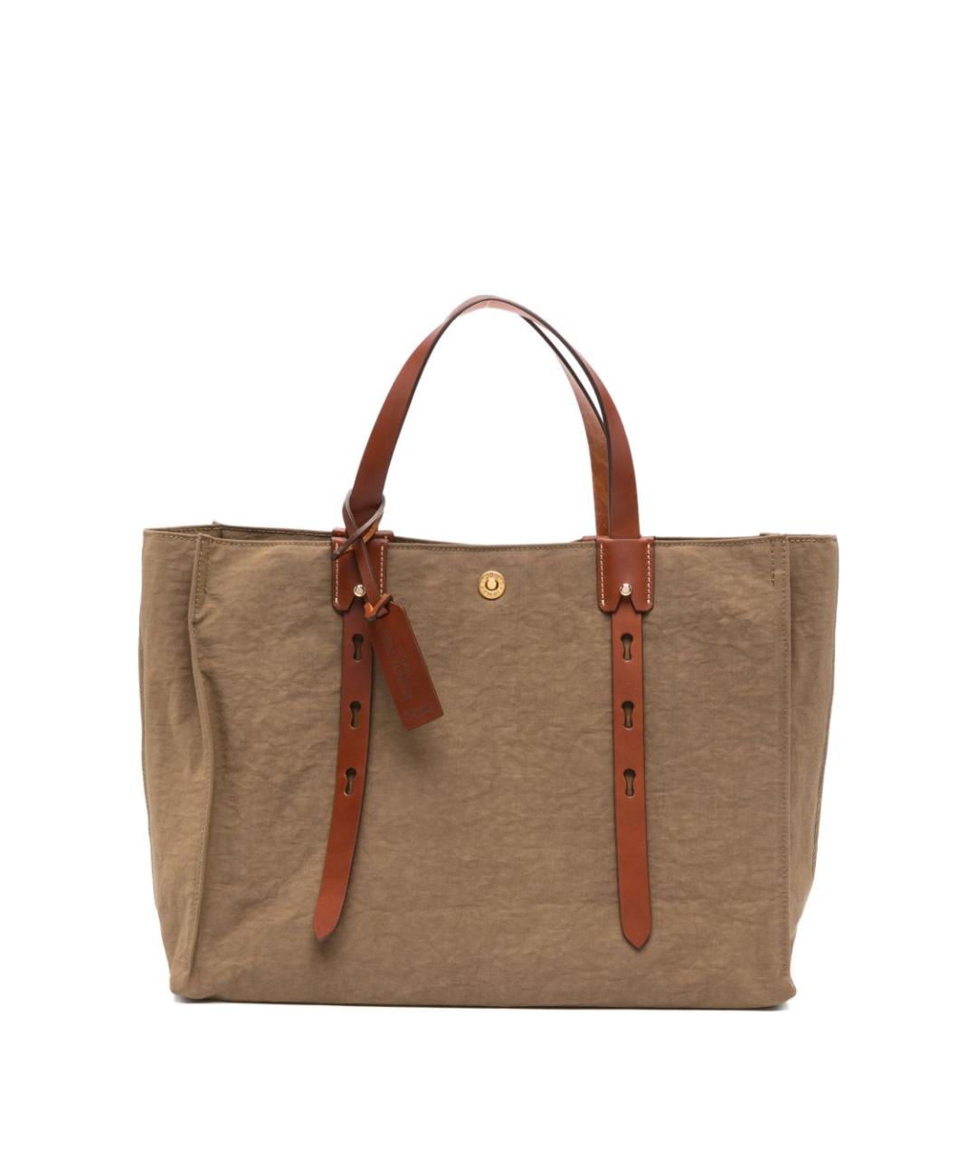 ROBERTA PIERI Коричневая тканевая сумка тоут, фото 1