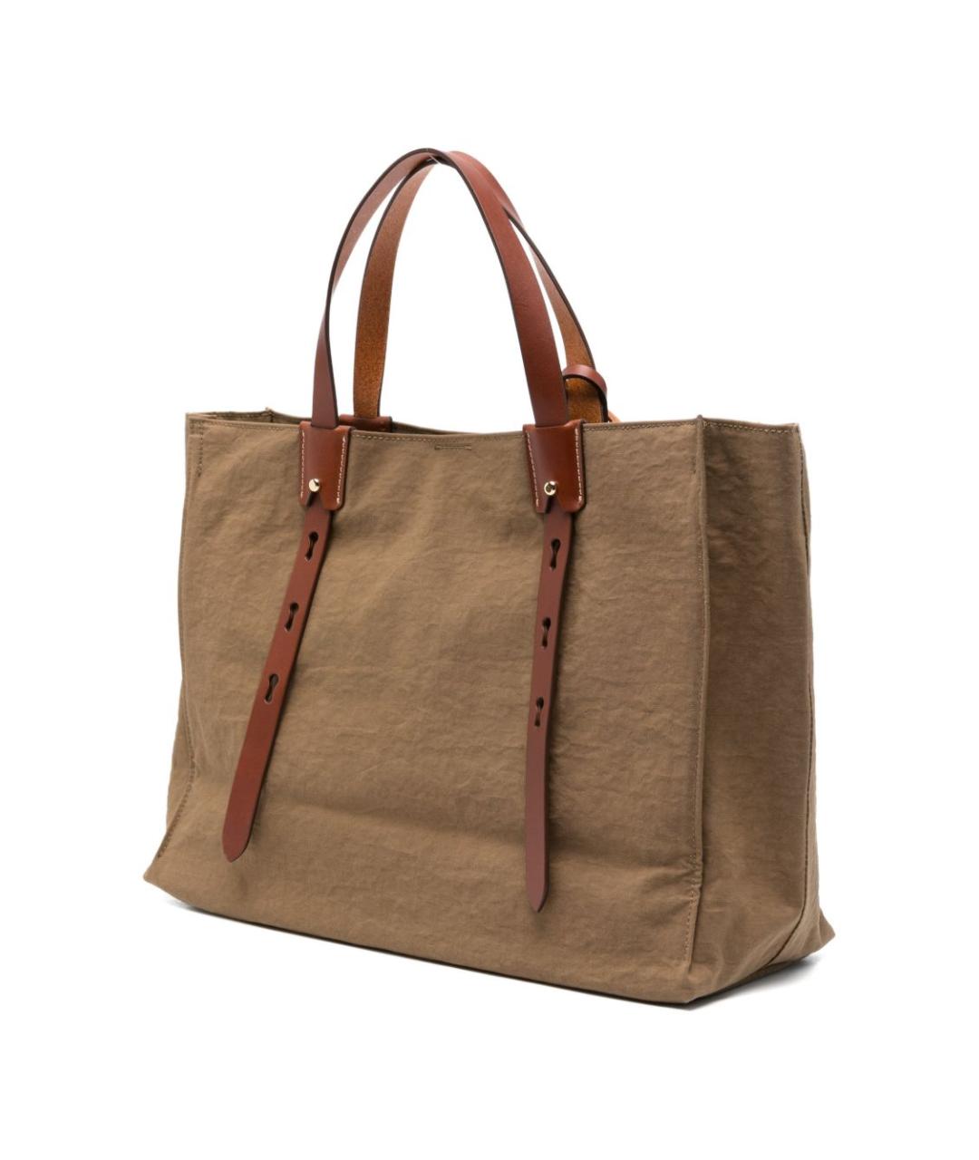 ROBERTA PIERI Коричневая тканевая сумка тоут, фото 2