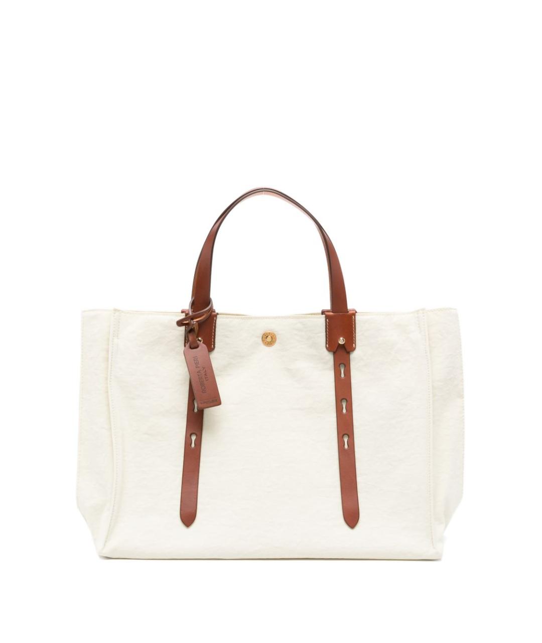 ROBERTA PIERI Белая сумка тоут, фото 1