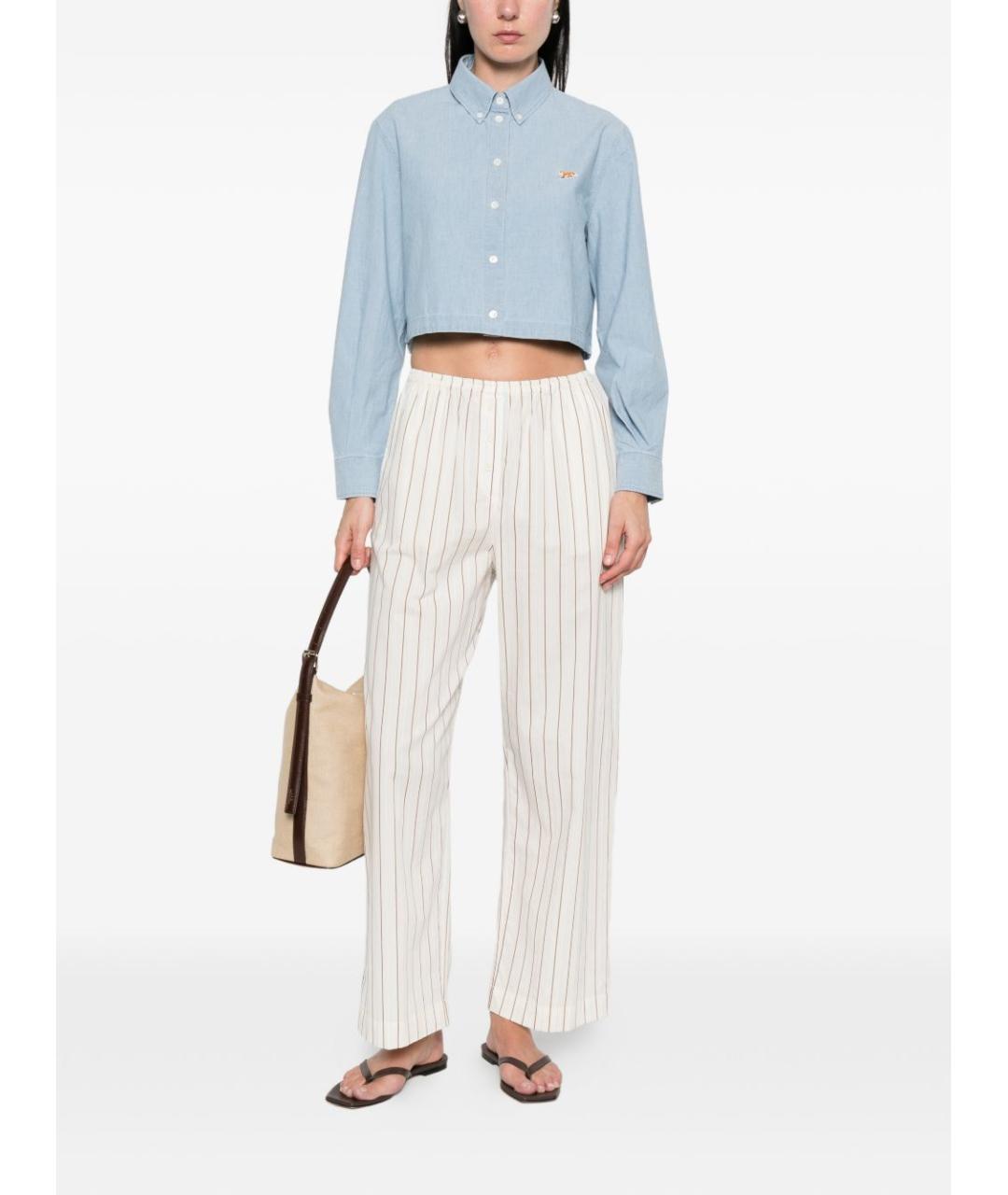 MAISON KITSUNE Голубая рубашка, фото 2