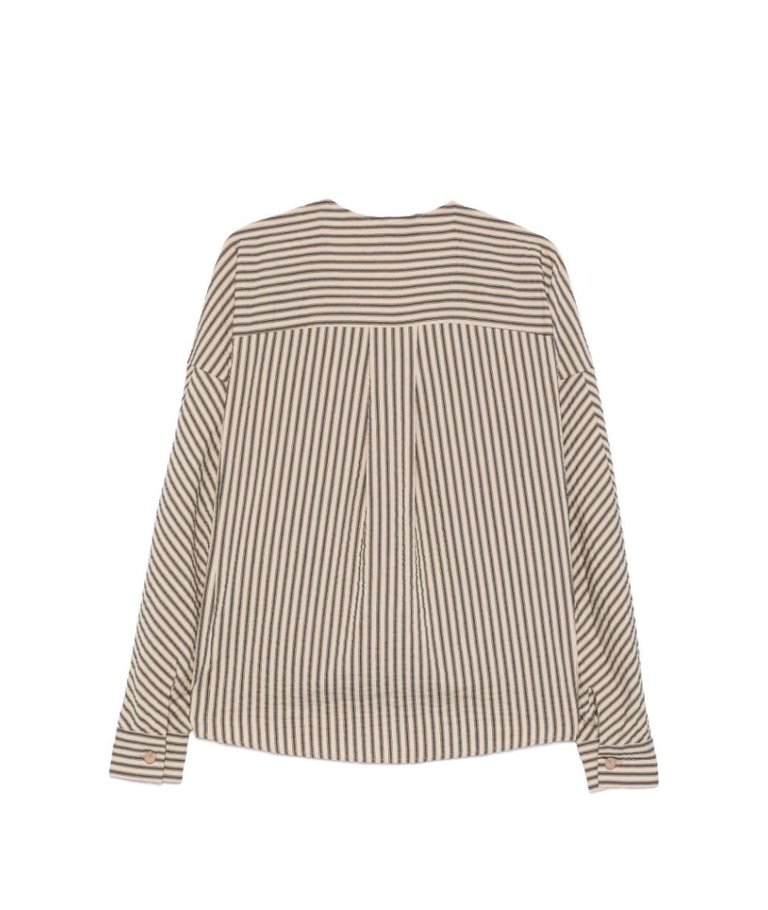 ALYSI Бежевая вискозная рубашка, фото 2