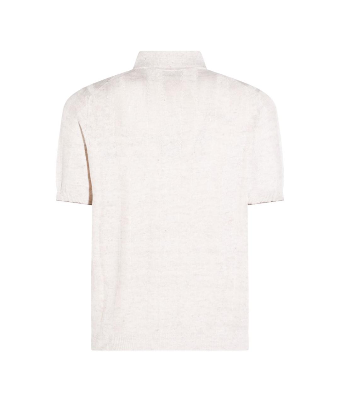 BRUNELLO CUCINELLI Бежевый льняной кардиган, фото 2