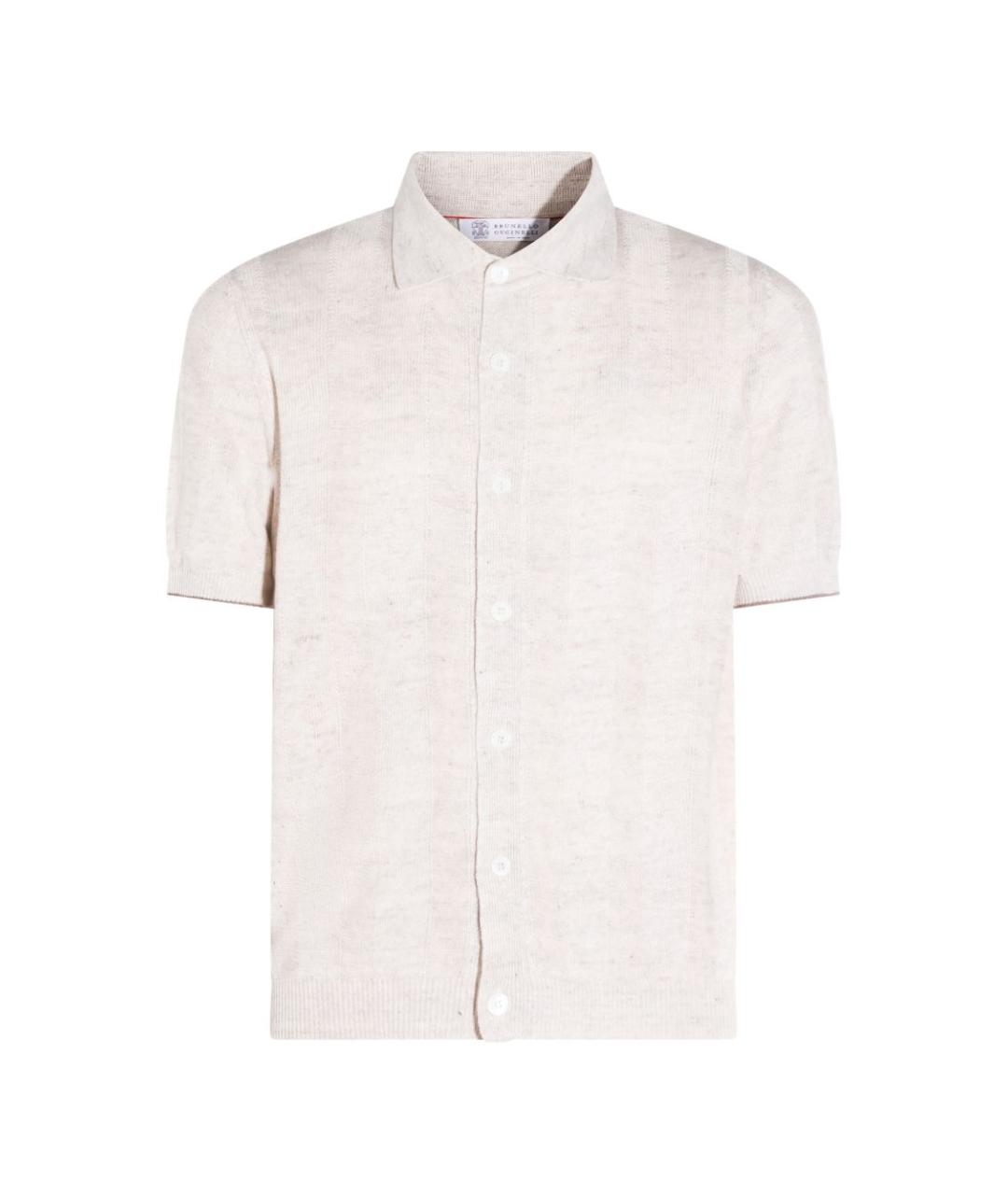 BRUNELLO CUCINELLI Бежевый льняной кардиган, фото 1
