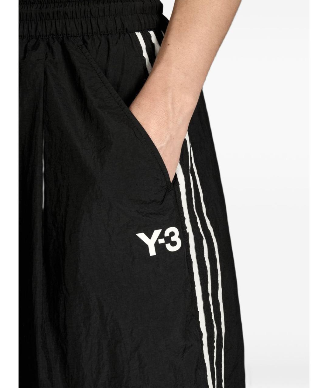 Y-3 Черные полиамидовые повседневные брюки, фото 3