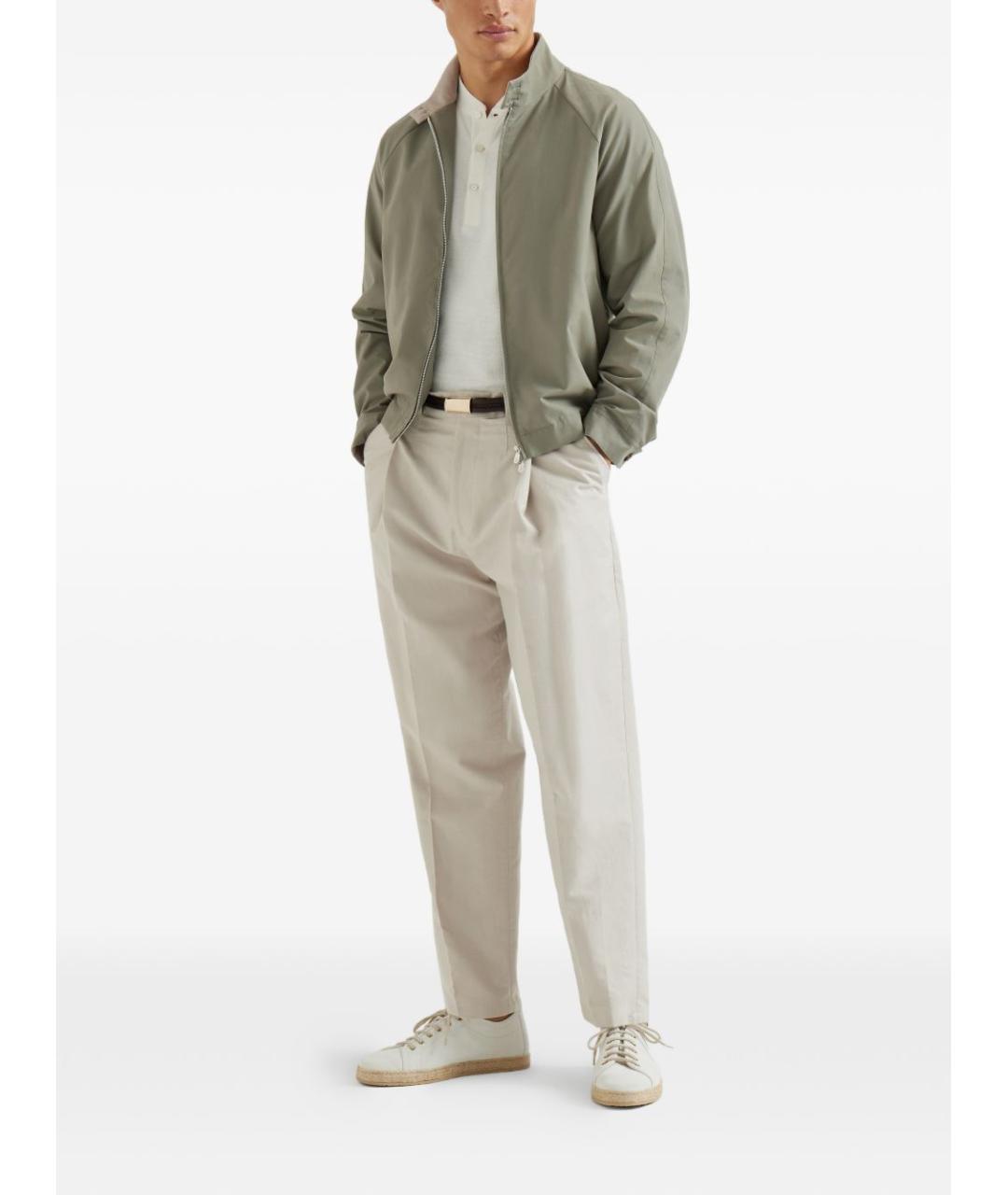 BRUNELLO CUCINELLI Хаки хлопковая куртка, фото 5