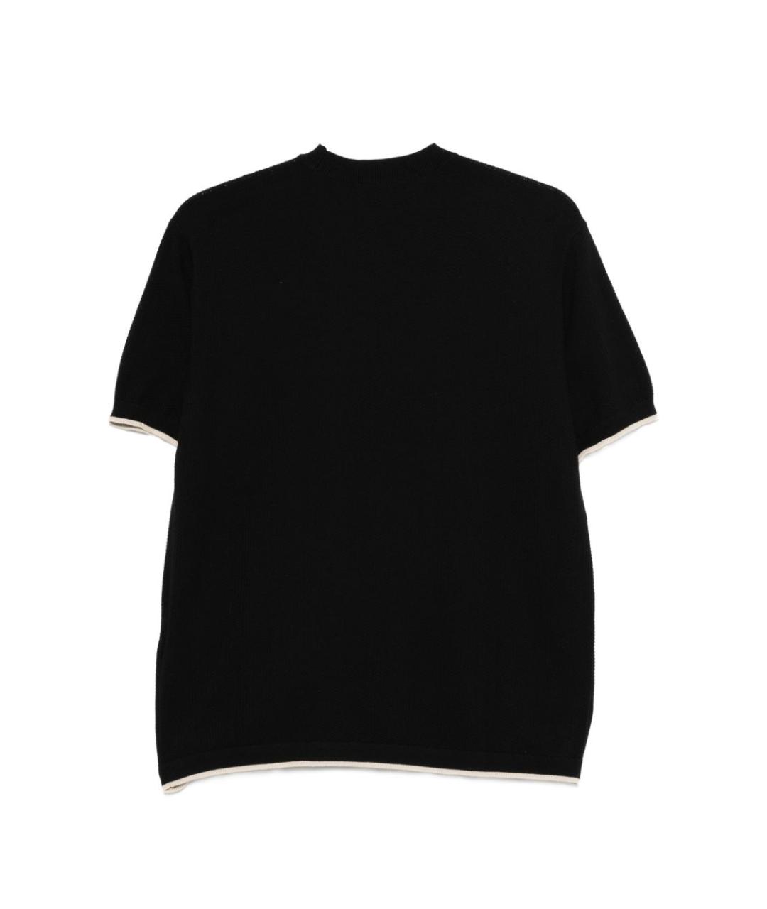 EMPORIO ARMANI Темно-синяя хлопковая футболка, фото 3