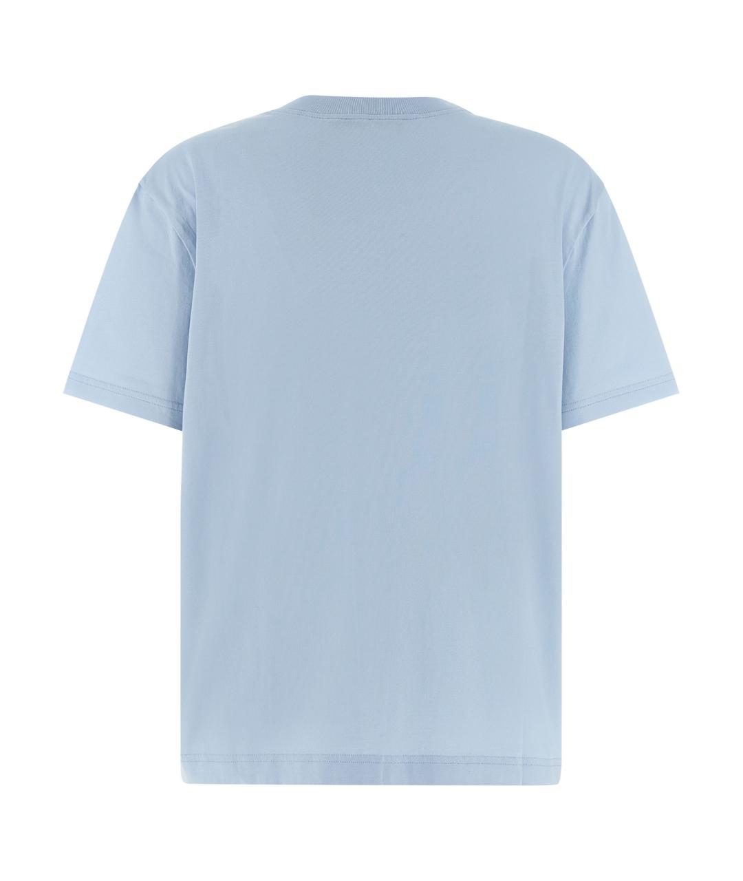 DOLCE&GABBANA Голубая хлопковая футболка, фото 2