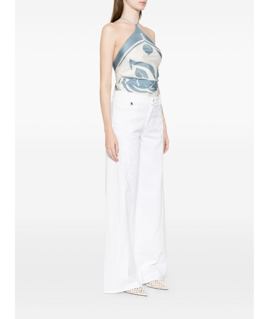 ERMANNO FIRENZE Белые прямые джинсы, фото 5