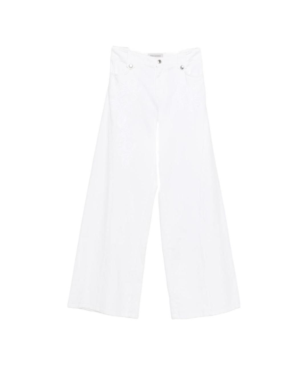 ERMANNO FIRENZE Белые прямые джинсы, фото 1