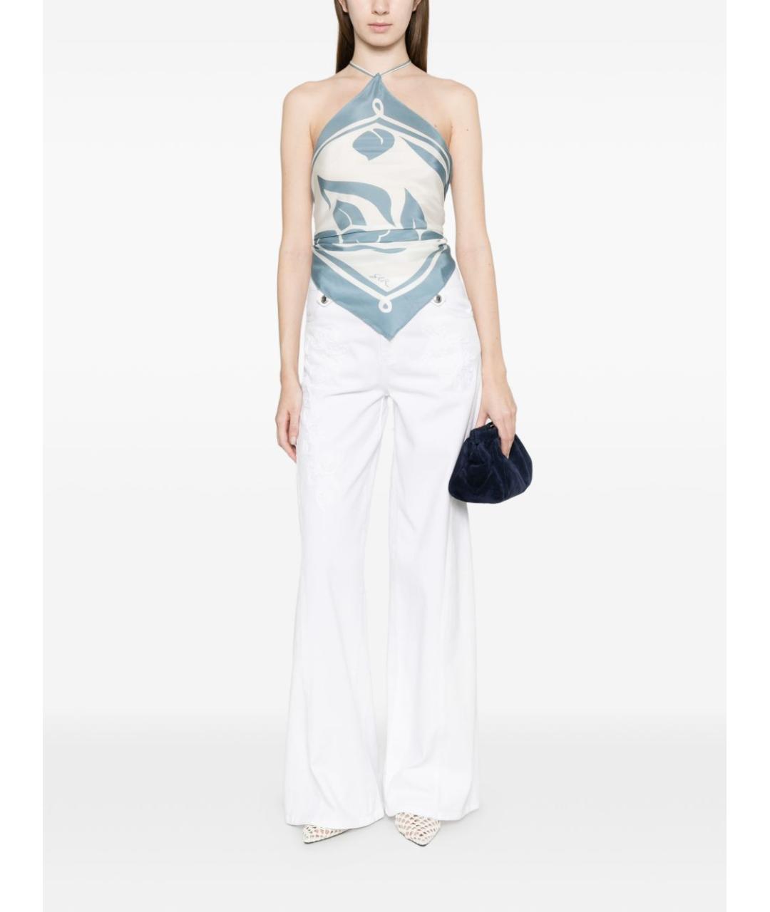 ERMANNO FIRENZE Белые прямые джинсы, фото 4