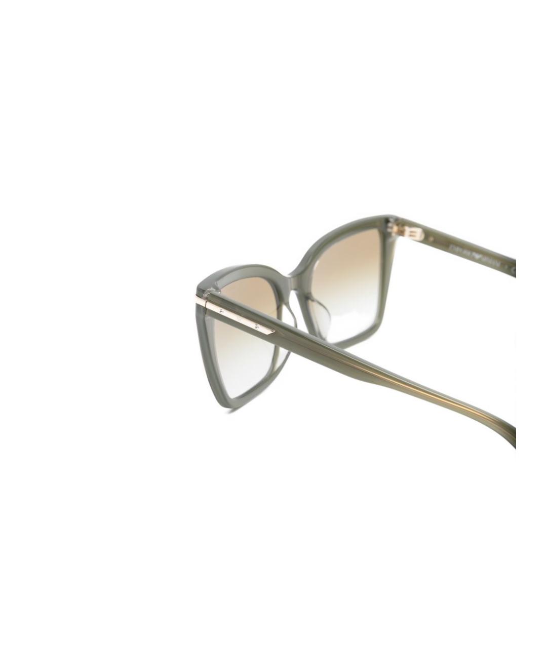 EMPORIO ARMANI Зеленые пластиковые солнцезащитные очки, фото 3