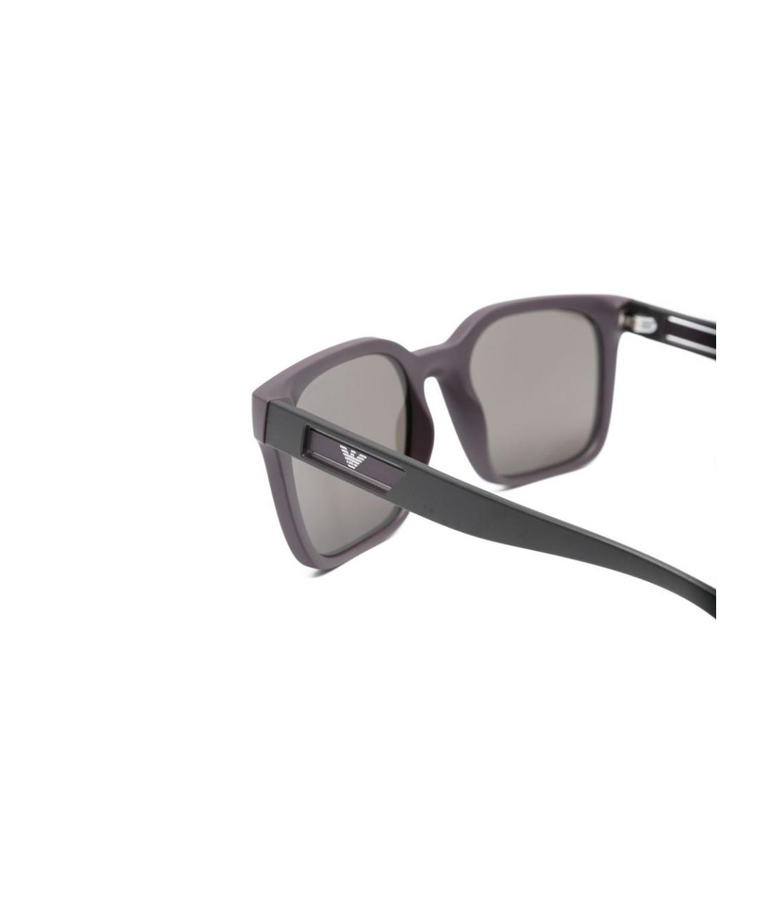 EMPORIO ARMANI Бордовые пластиковые солнцезащитные очки, фото 3