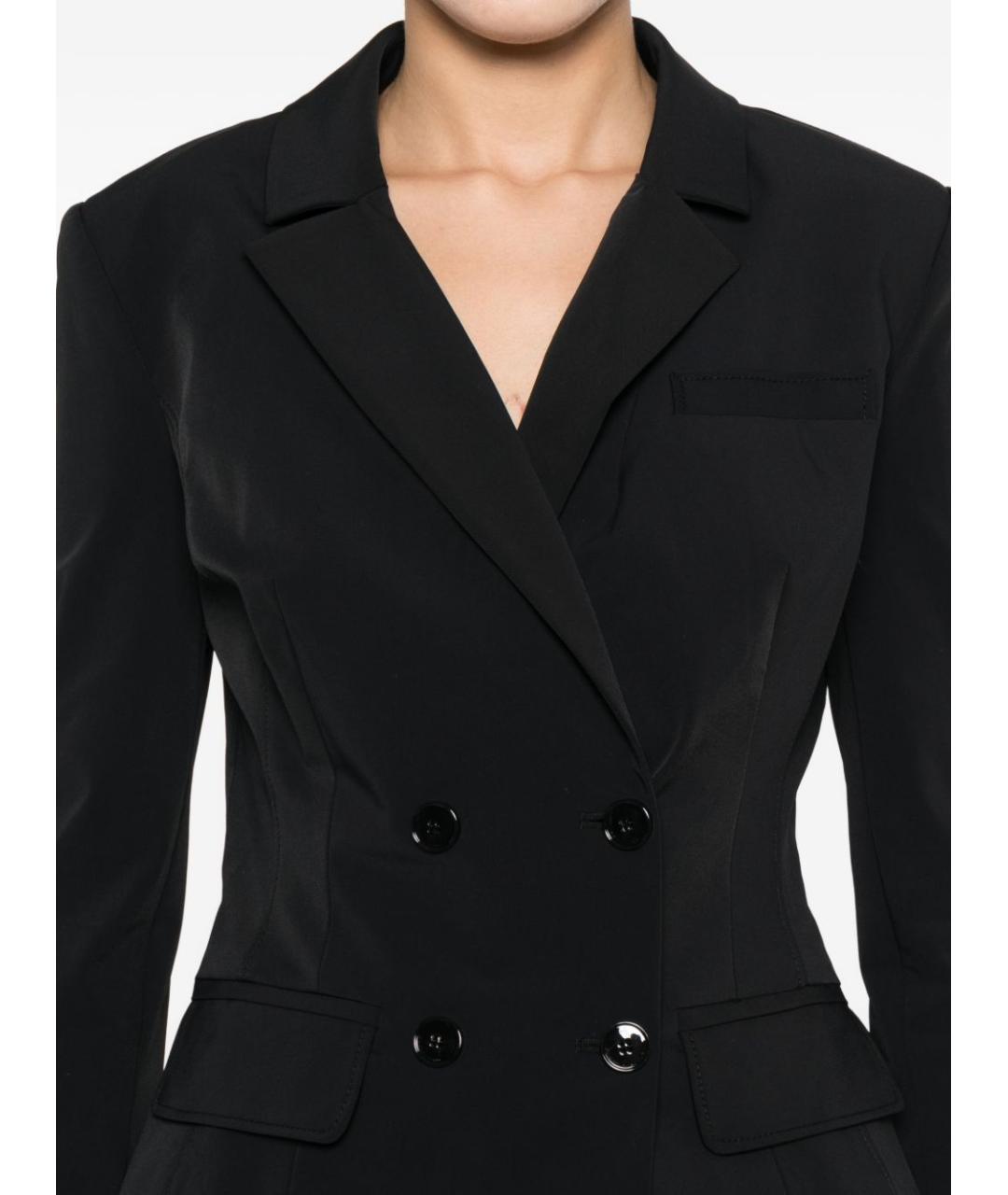 ELISABETTA FRANCHI Черный полиамидовый жакет/пиджак, фото 3