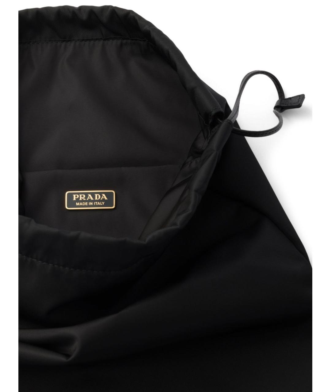 PRADA Черная тканевая сумка тоут, фото 4