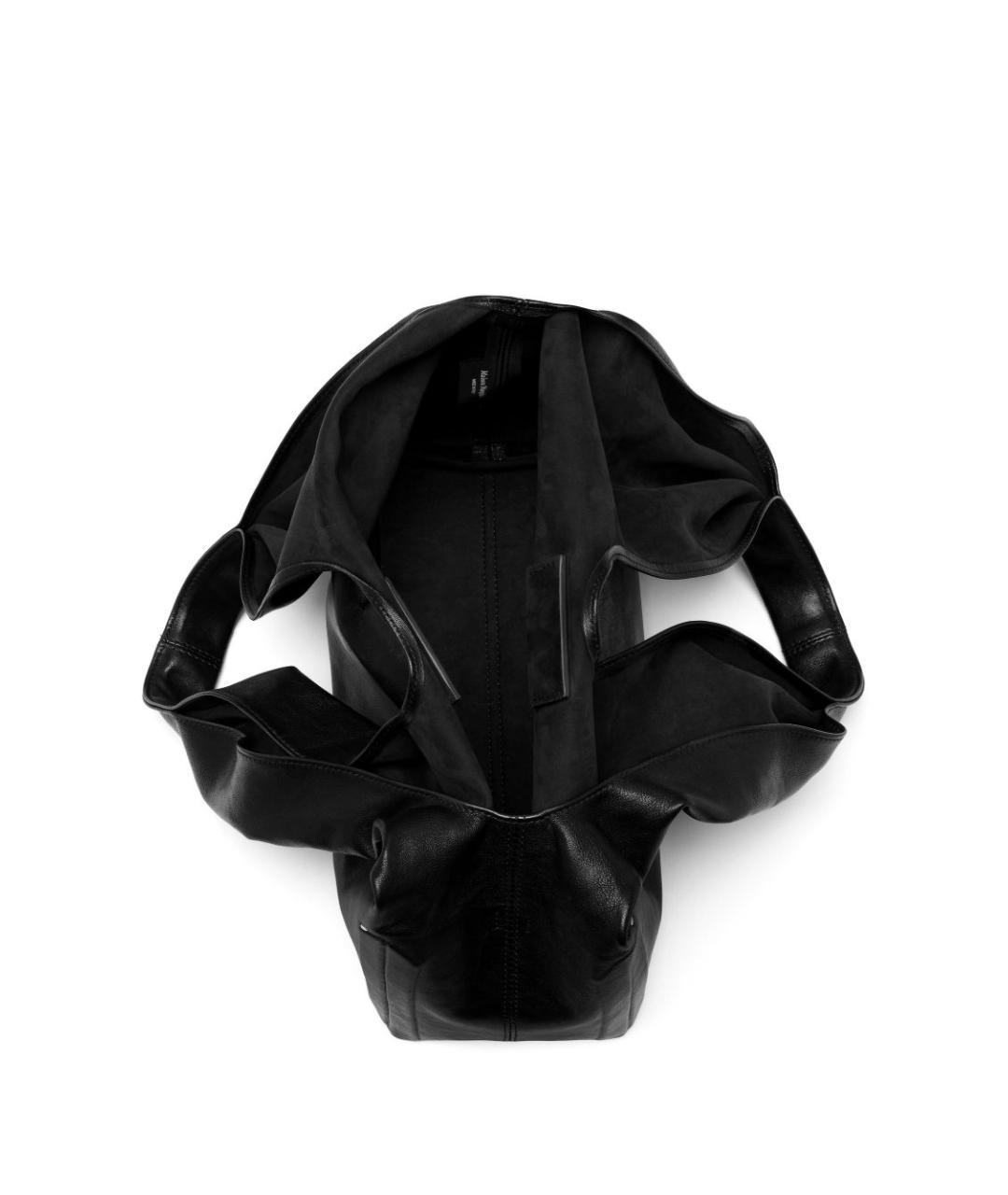 MAISON MARGIELA Черная кожаная сумка тоут, фото 5