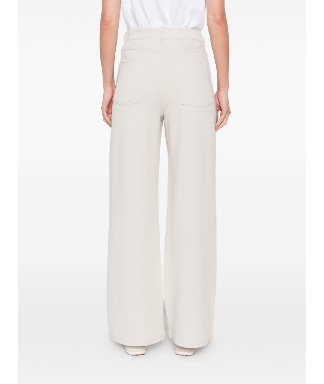 'S MAX MARA Бежевые хлопковые прямые брюки, фото 2