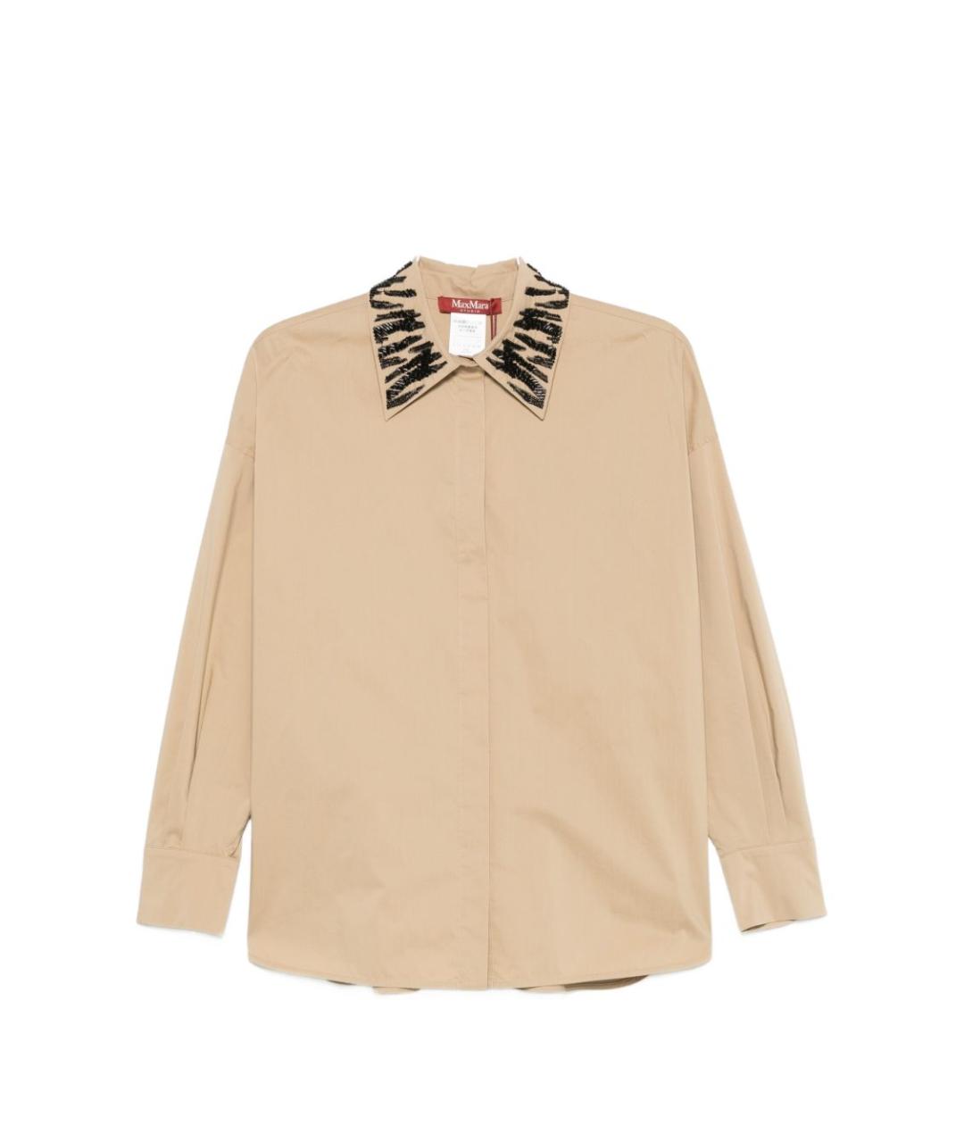 MAX MARA Бежевая хлопковая рубашка, фото 1