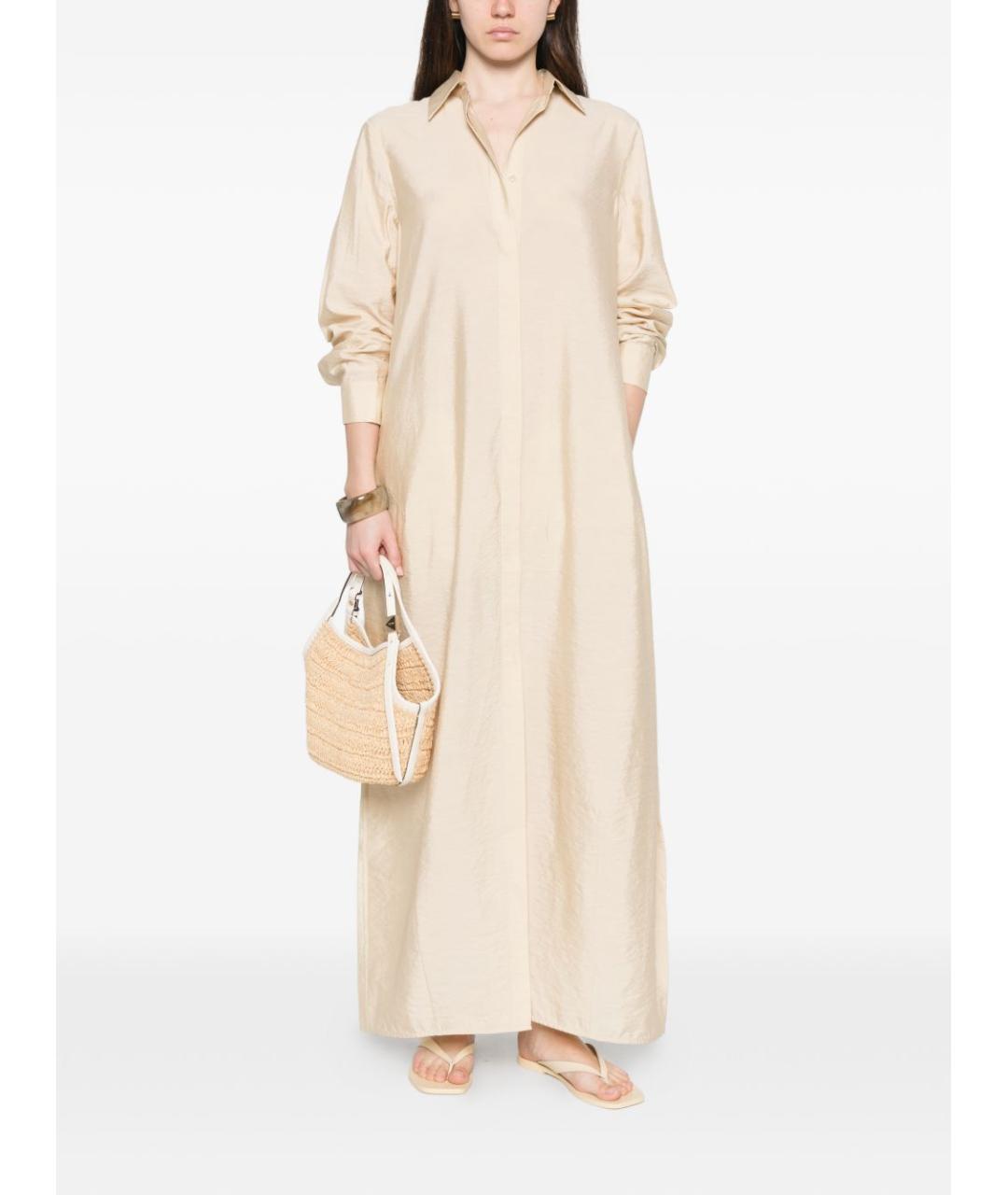 TOTEME Бежевое повседневное платье, фото 3