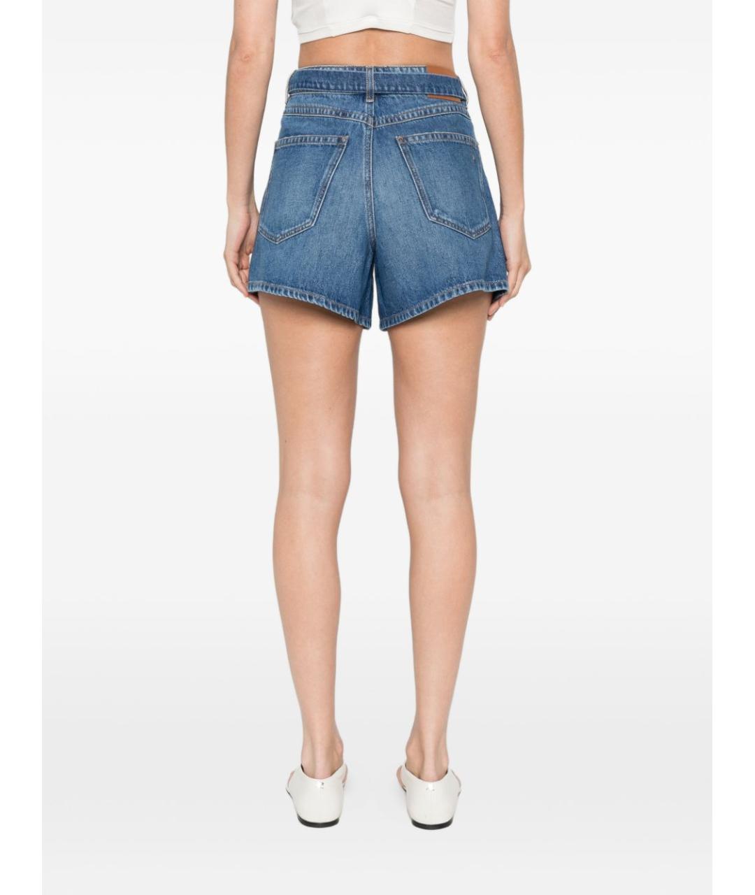 SPORTMAX Синие хлопковые шорты, фото 2