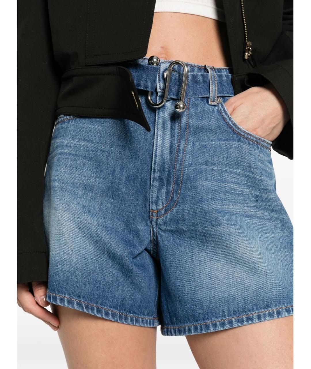 SPORTMAX Синие хлопковые шорты, фото 4