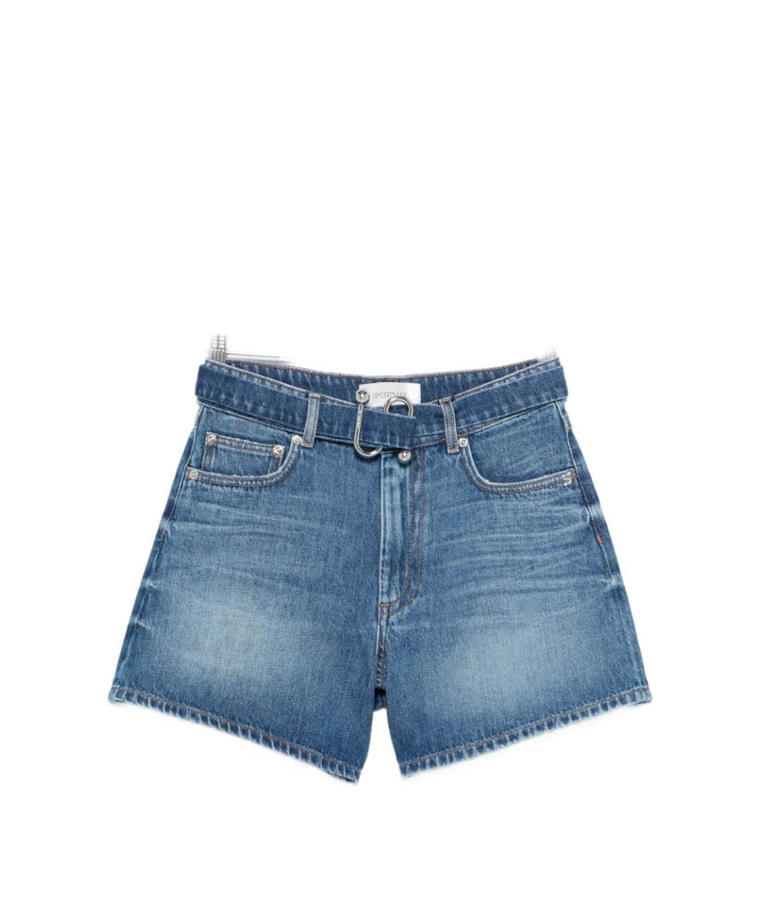 SPORTMAX Синие хлопковые шорты, фото 1