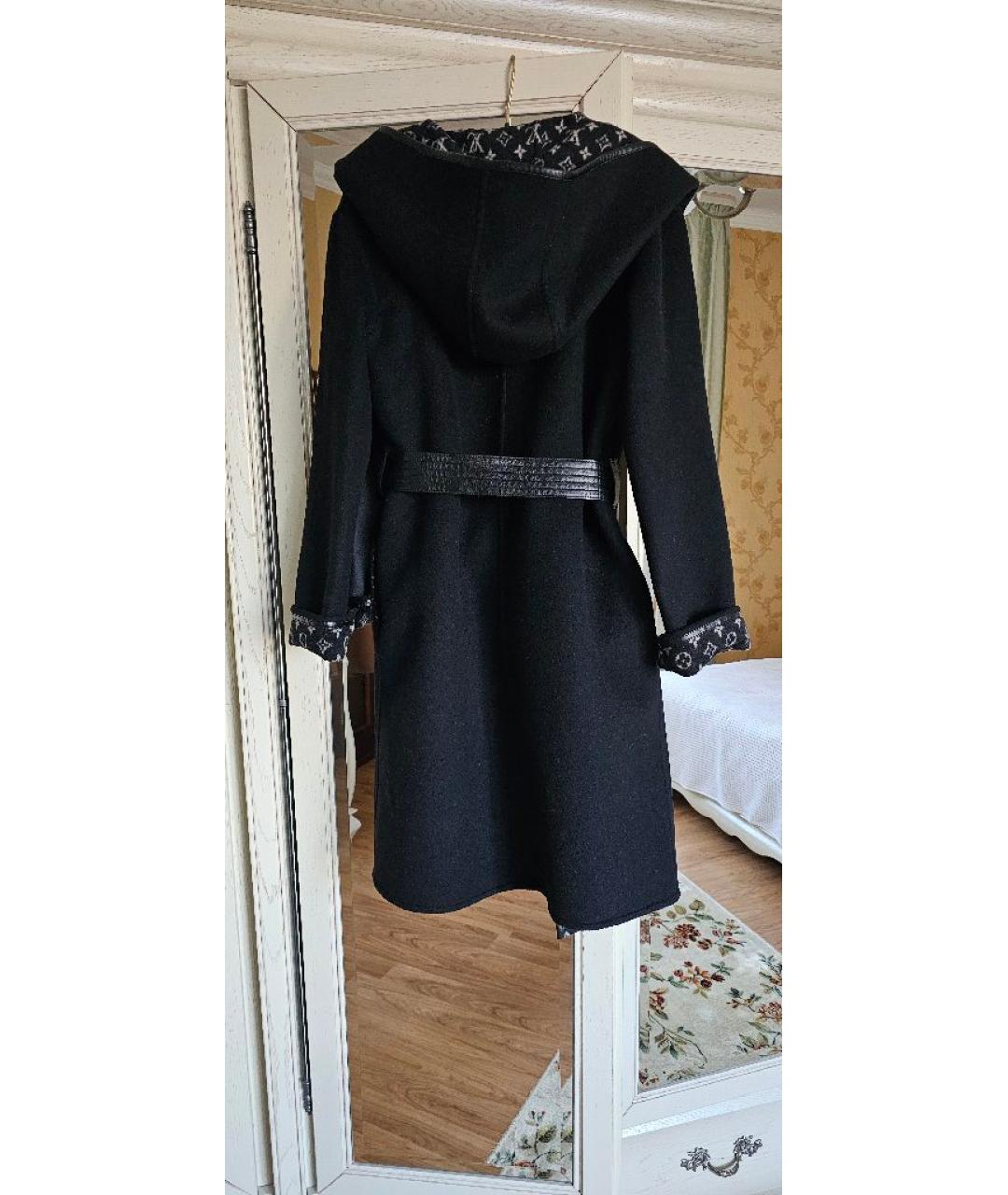 LOUIS VUITTON Черное шерстяное пальто, фото 2