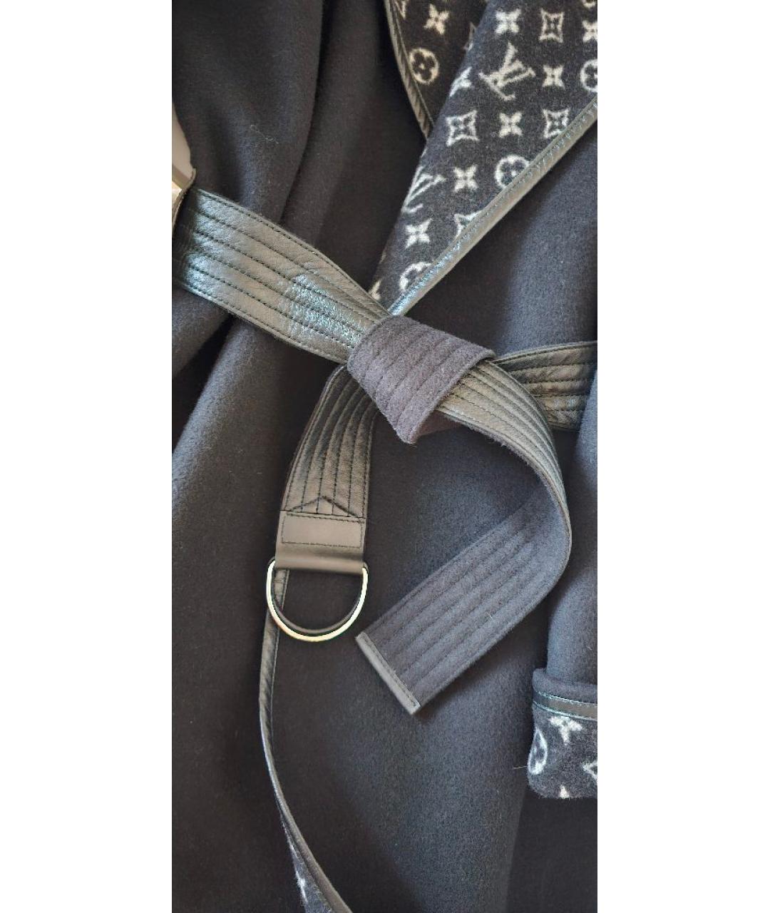LOUIS VUITTON Черное шерстяное пальто, фото 4