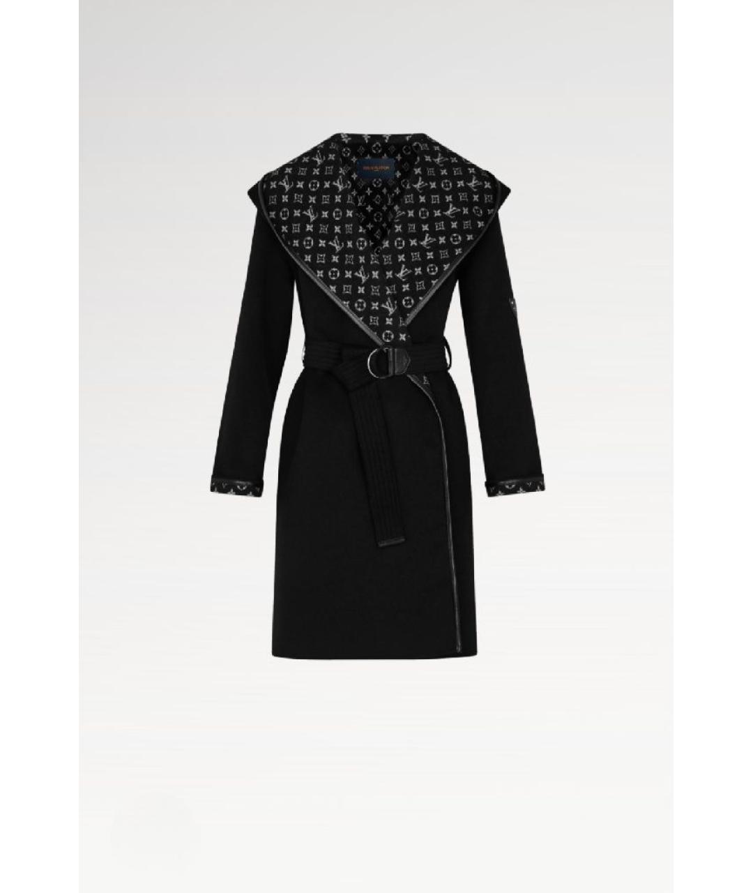 LOUIS VUITTON Черное шерстяное пальто, фото 10