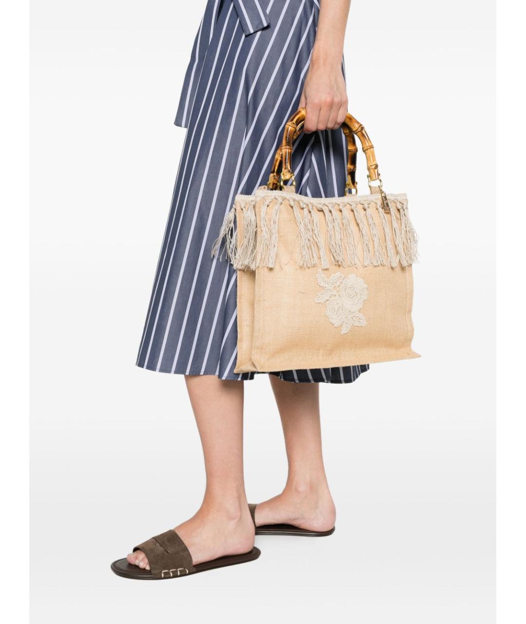 LA MILANESA Коричневая сумка с короткими ручками, фото 2