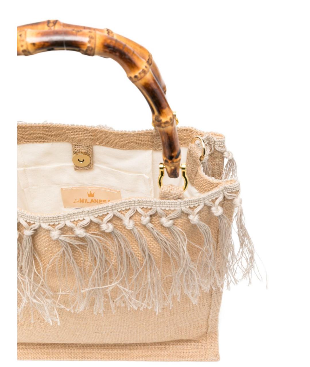 LA MILANESA Коричневая сумка с короткими ручками, фото 3