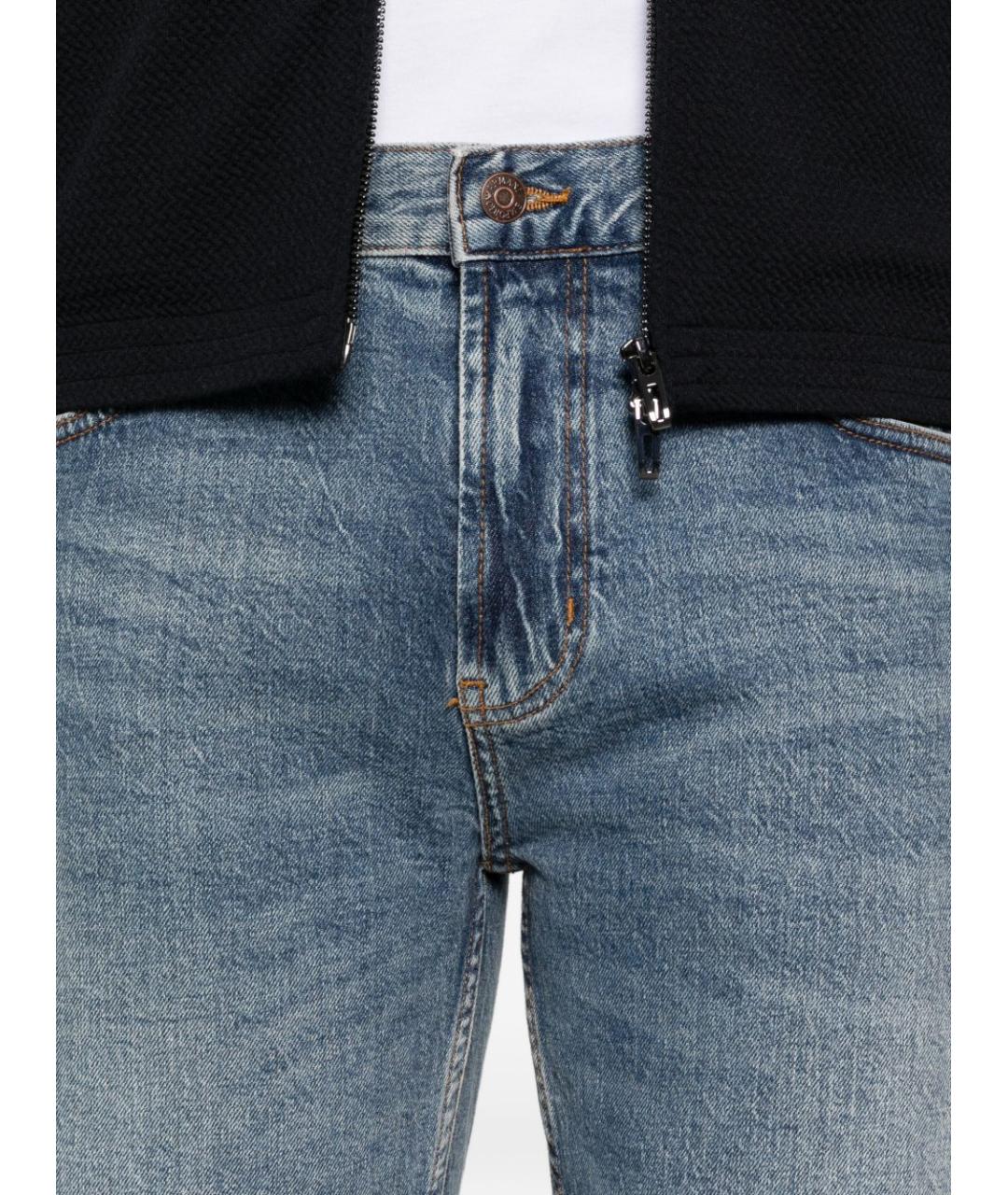 EMPORIO ARMANI Хлопковые прямые джинсы, фото 4