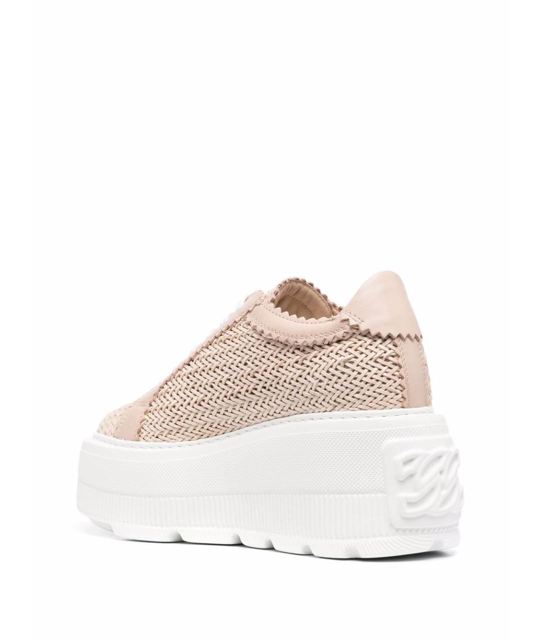 CASADEI Розовые кожаные кроссовки, фото 2