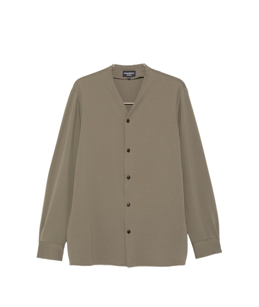 EMPORIO ARMANI Коричневая кэжуал рубашка, фото 1