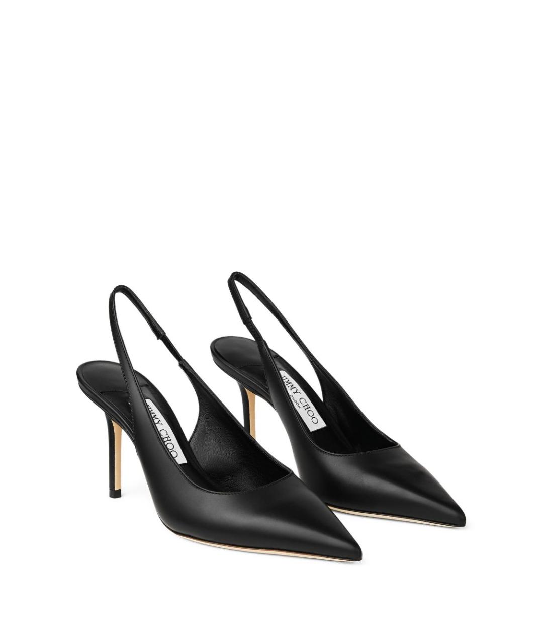 JIMMY CHOO Черные кожаные туфли, фото 2