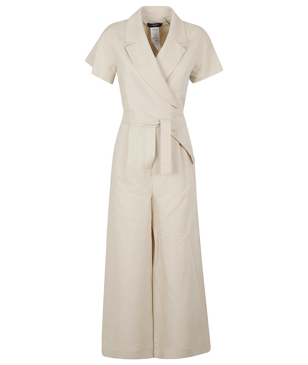 WEEKEND MAX MARA Бежевый вискозный комбинезон, фото 1