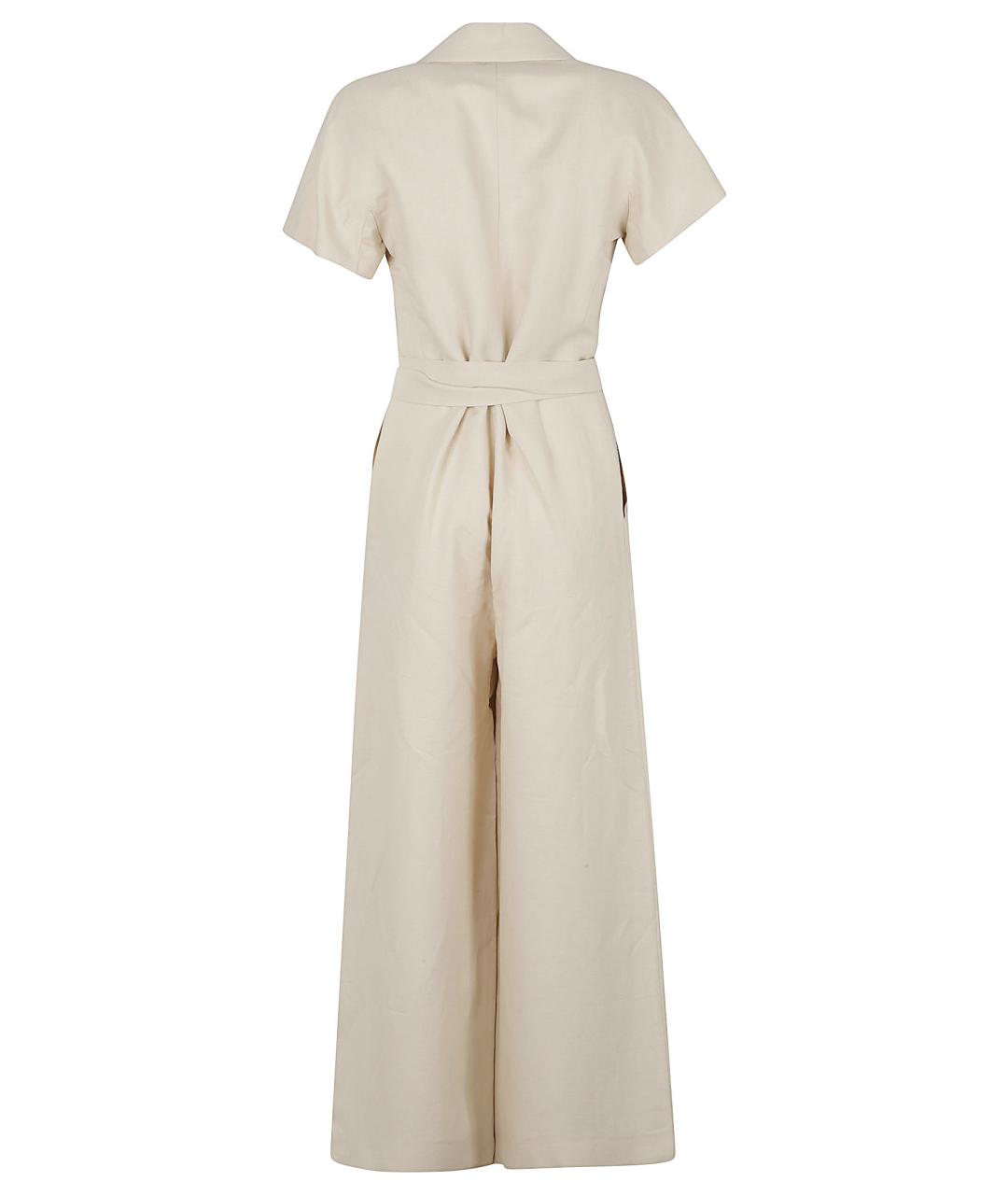 WEEKEND MAX MARA Бежевый вискозный комбинезон, фото 3