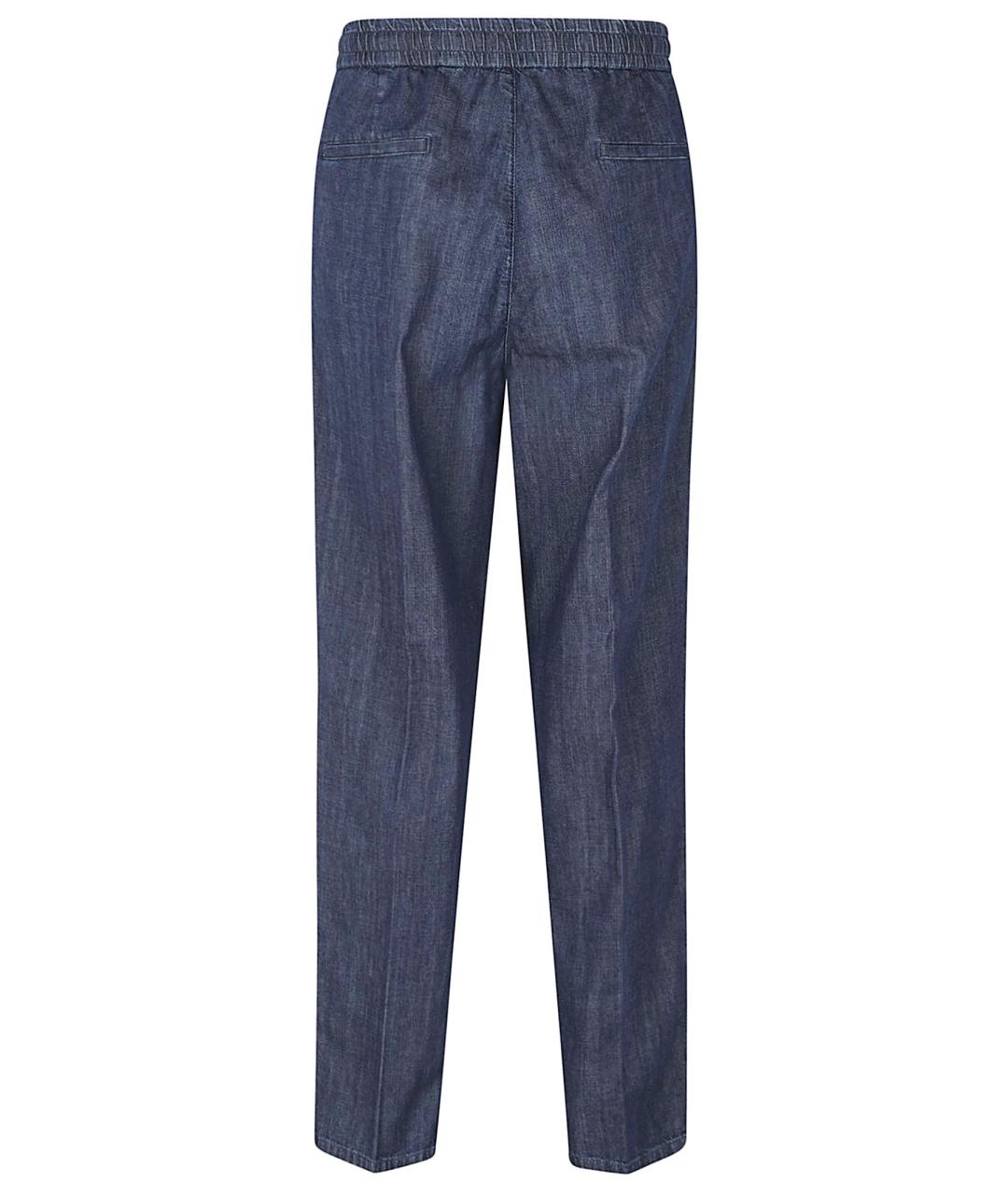 BRUNELLO CUCINELLI Синие хлопковые джинсы скинни, фото 3