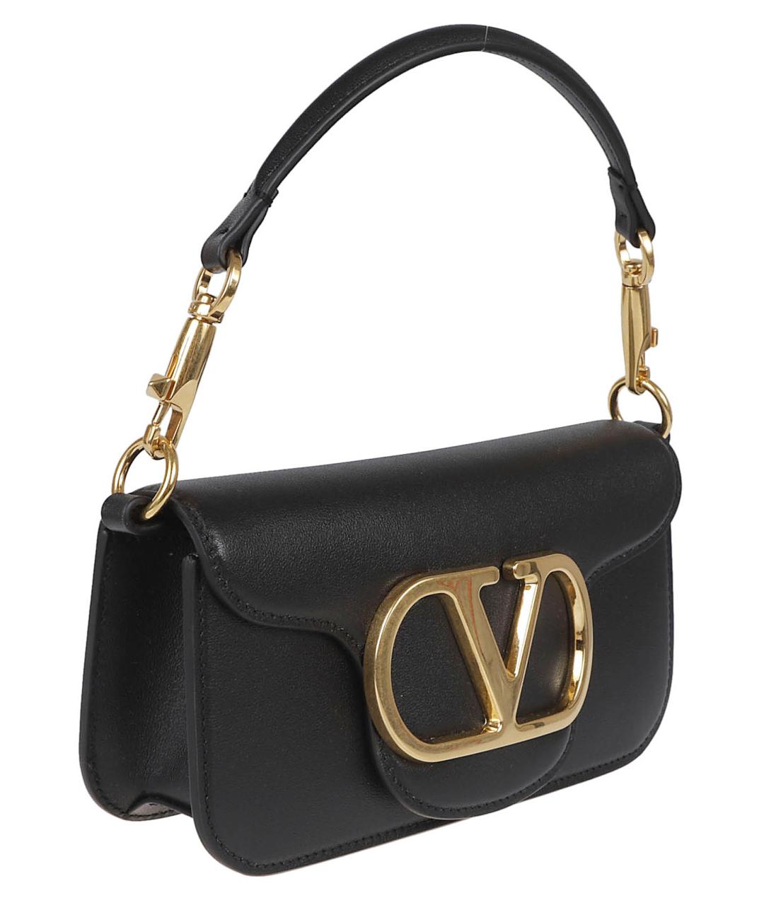 VALENTINO Черная кожаная сумка с короткими ручками, фото 3
