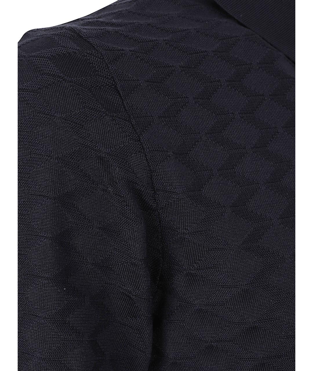 DOLCE&GABBANA Темно-синее поло с коротким рукавом, фото 2