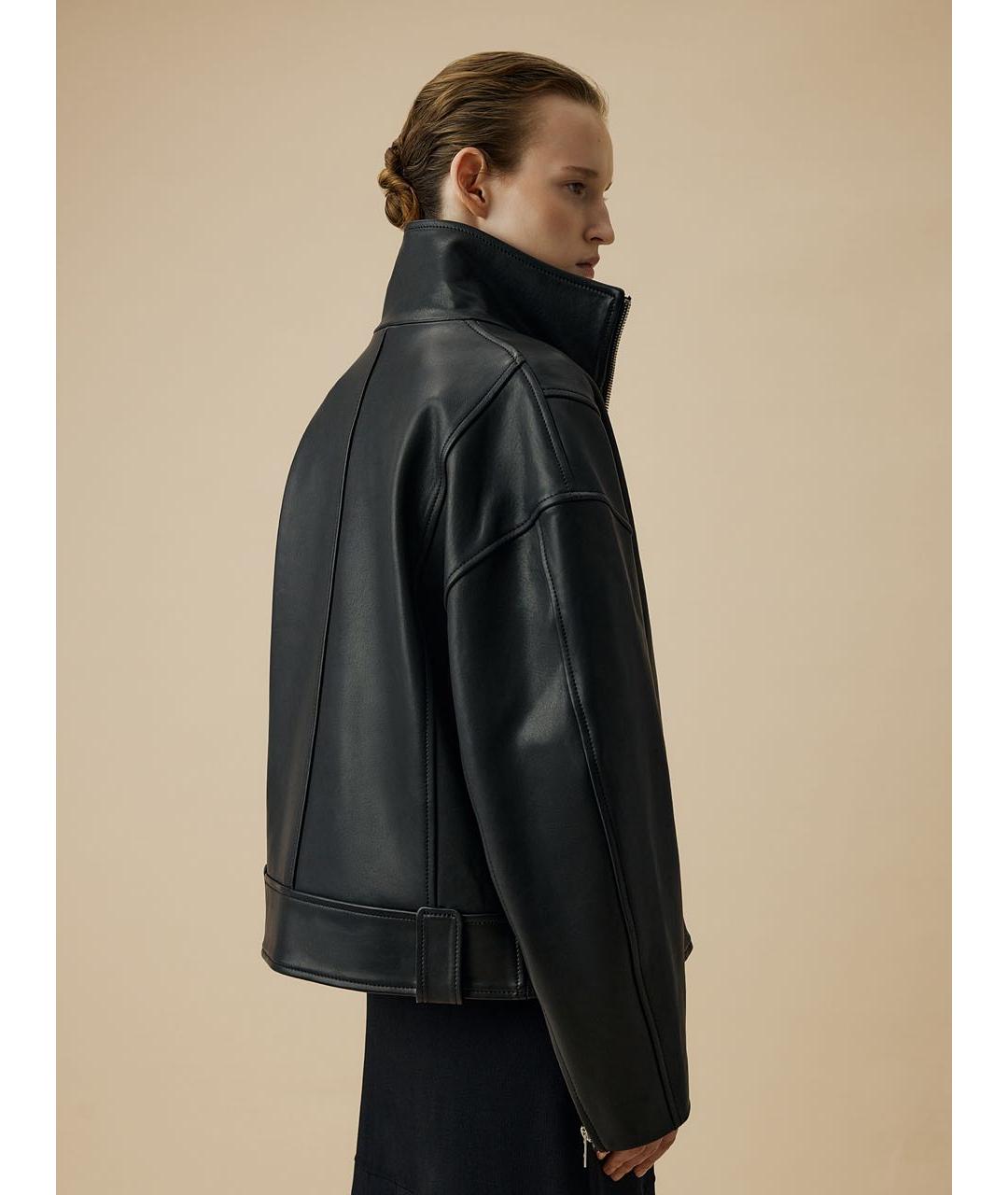 BATS Черная кожаная куртка, фото 2