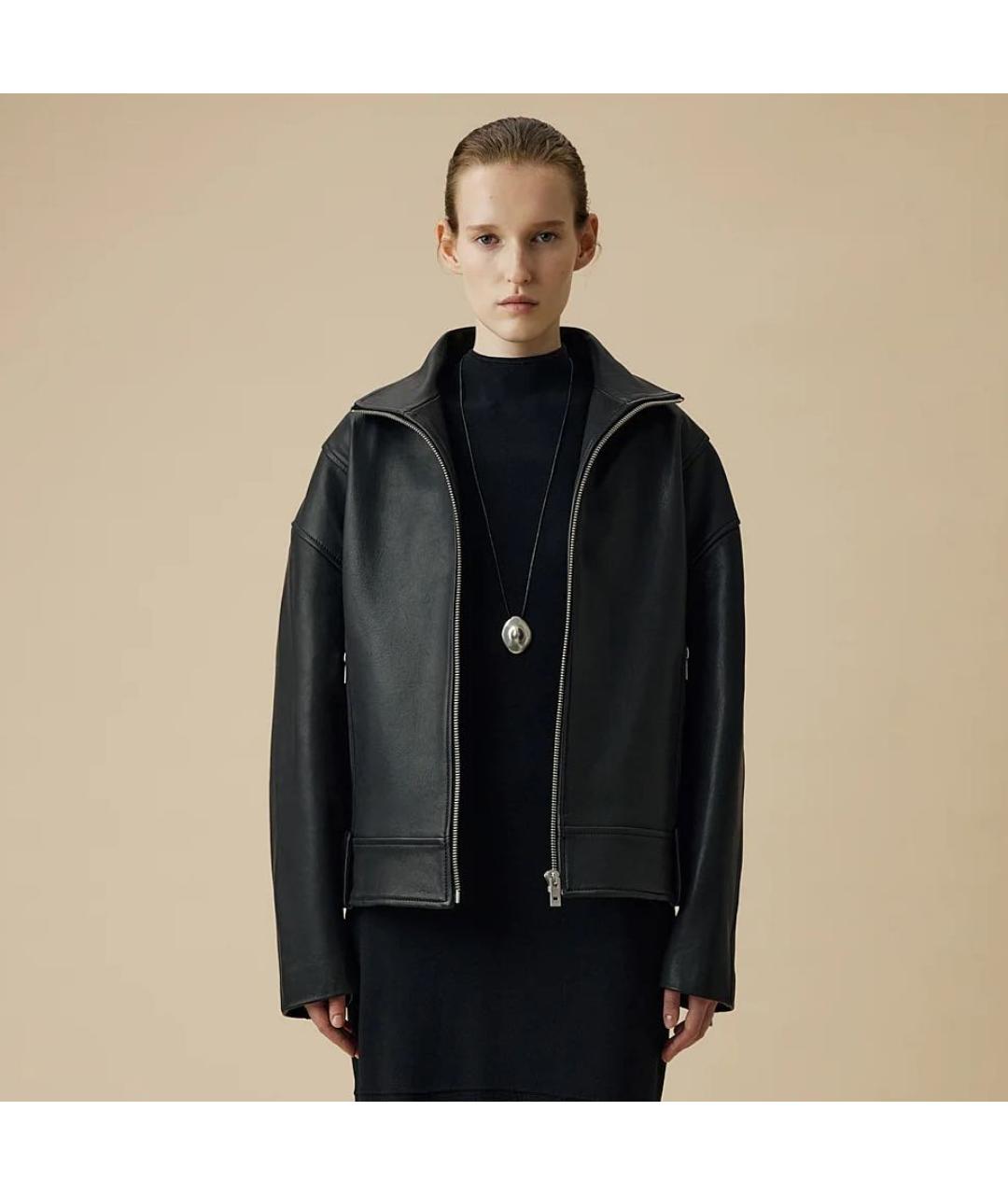 BATS Черная кожаная куртка, фото 5