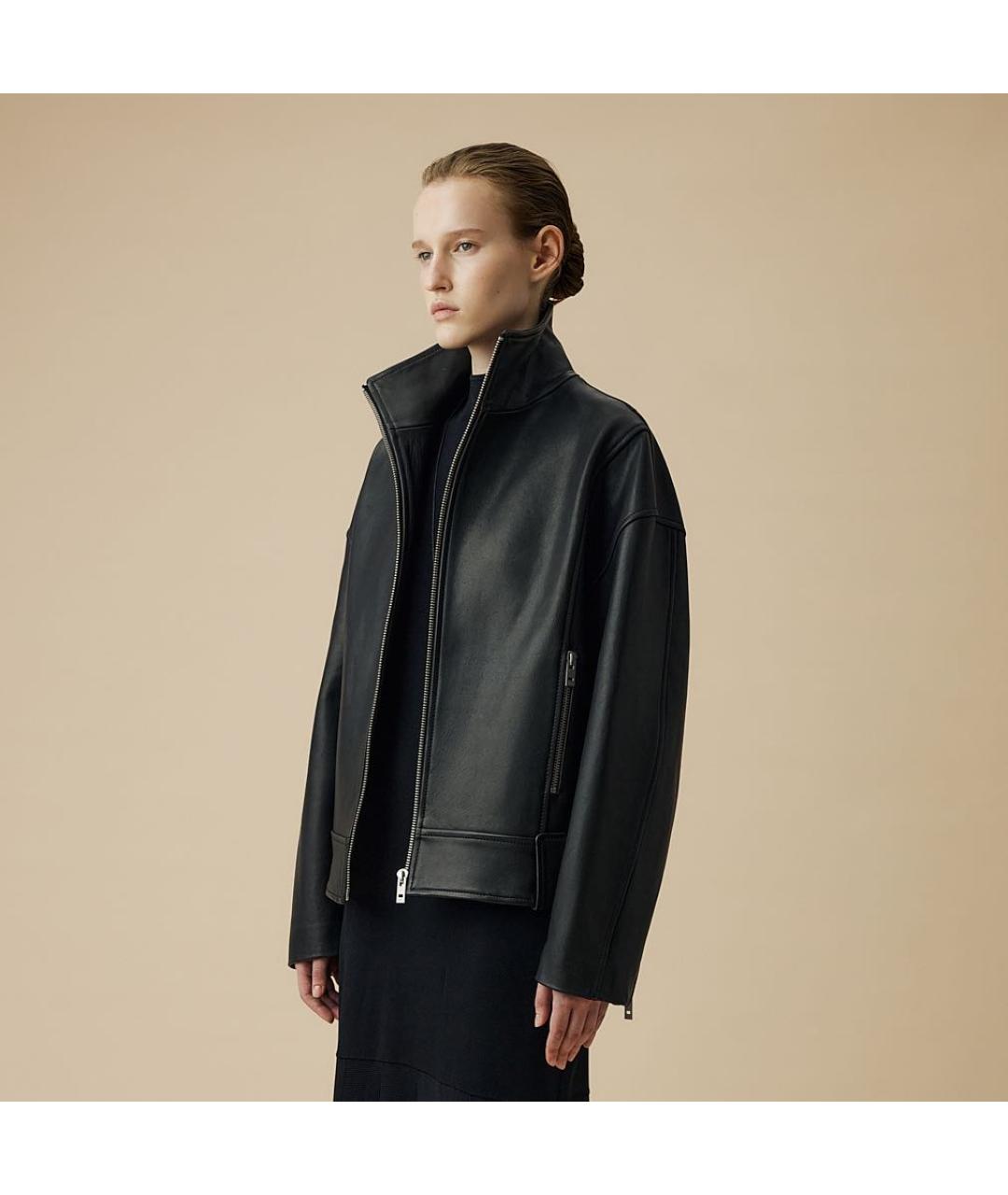 BATS Черная кожаная куртка, фото 3