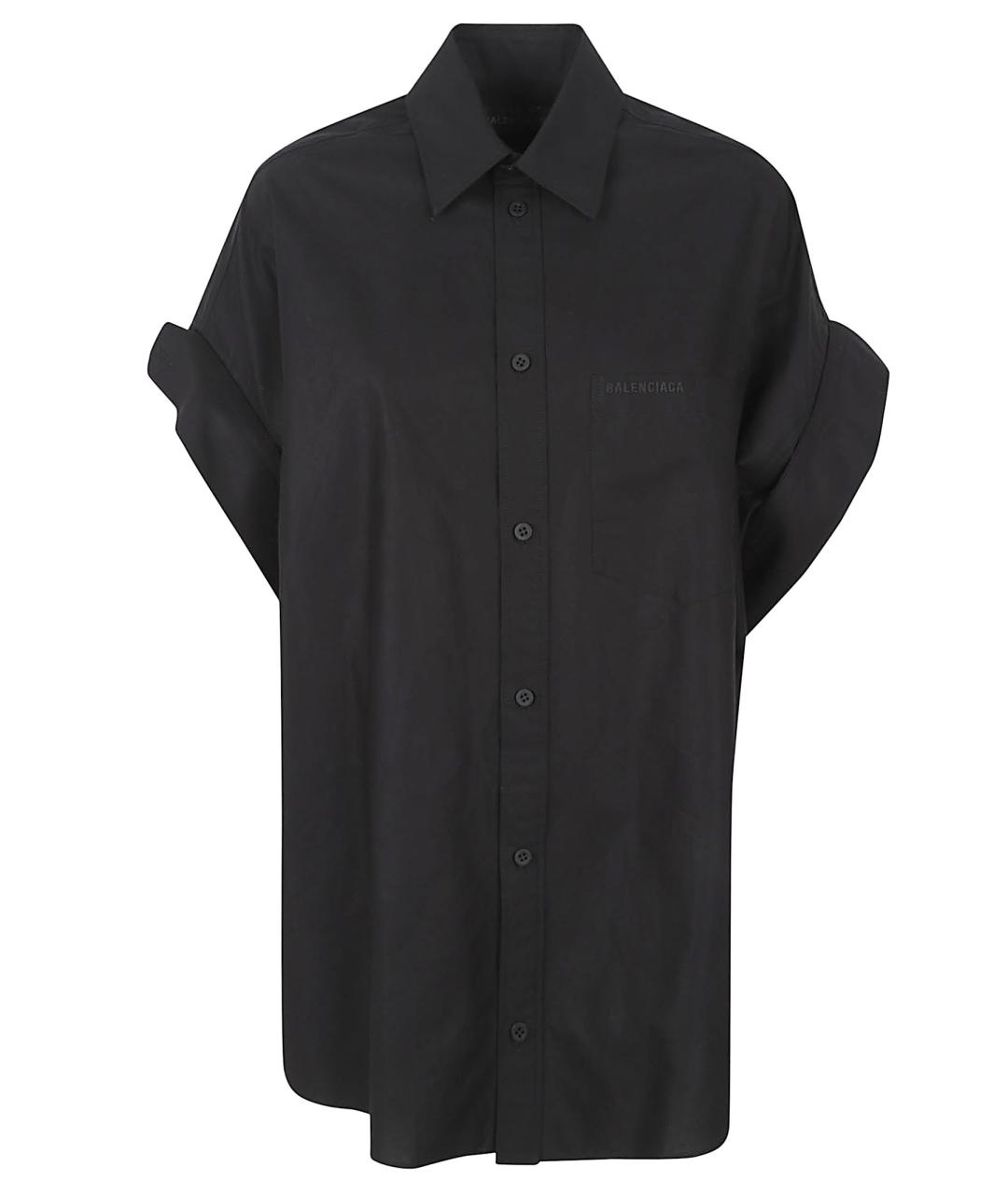 BALENCIAGA Черная хлопковая рубашка, фото 1