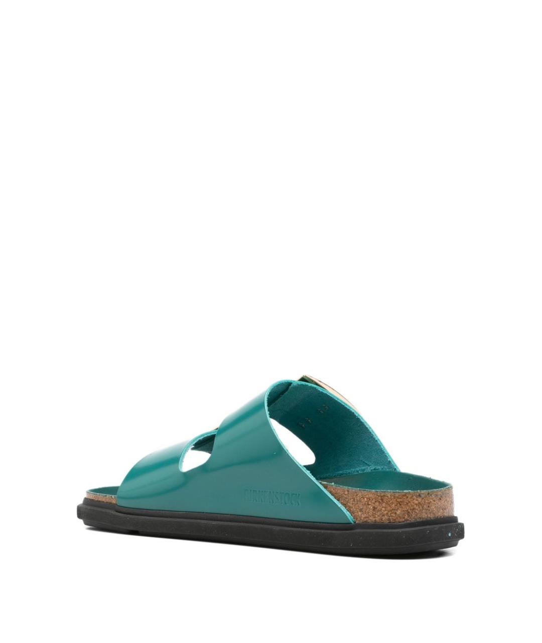 BIRKENSTOCK Бирюзовые кожаные сандалии, фото 3