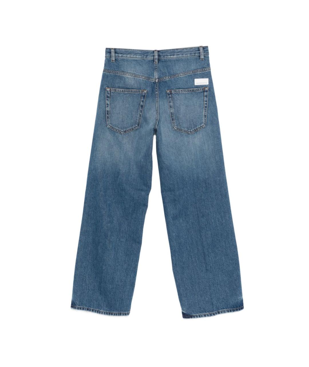 NINE IN THE MORNING Голубые хлопковые прямые брюки, фото 2